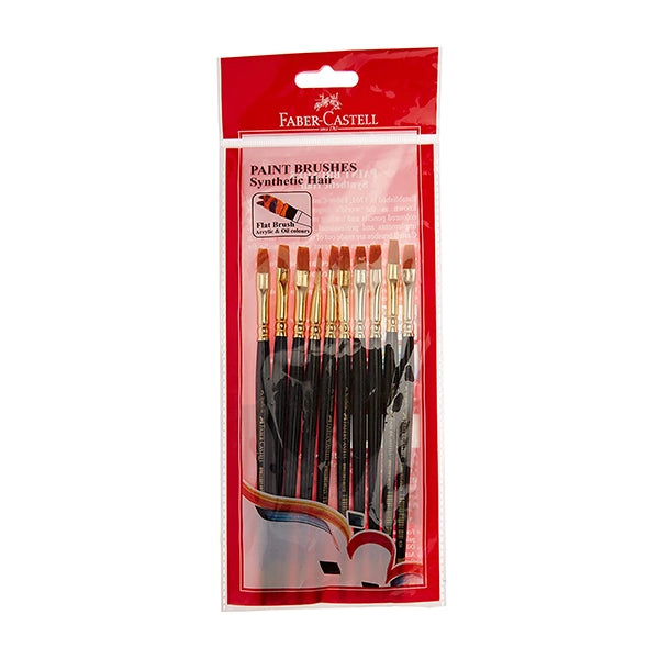 FC-Paint Brush - Synth Hair Flat Size 3 Pack 10 (1)